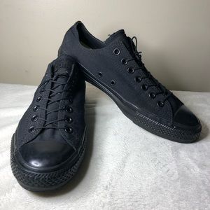 All Black Low Top Converse with Lunarlon Insole